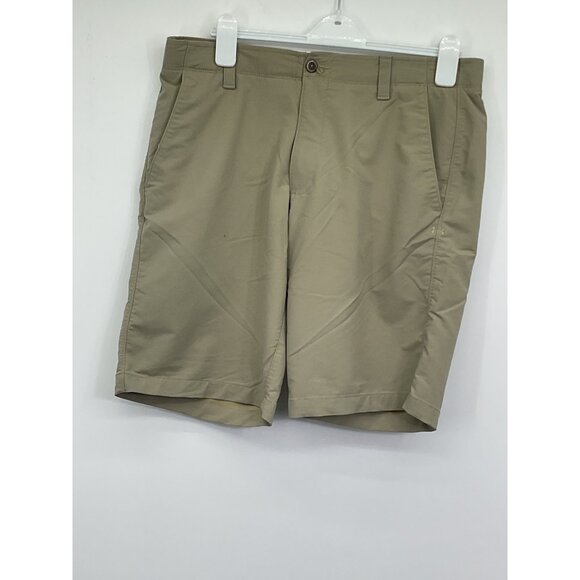 Under Armour Mens HeatGear Khaki Shorts Size 36 Loose Fit - Picture 1 of 9